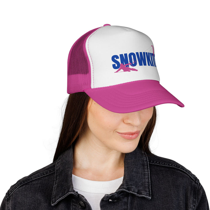 Snowkiter on Skis Trucker Cap