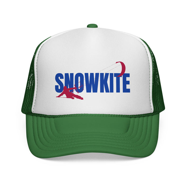 Snowkiter on Skis Trucker Cap