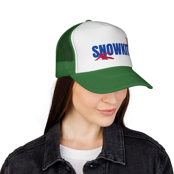 Snowkiter on Skis Trucker Cap