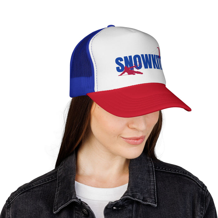 Snowkiter on Skis Trucker Cap