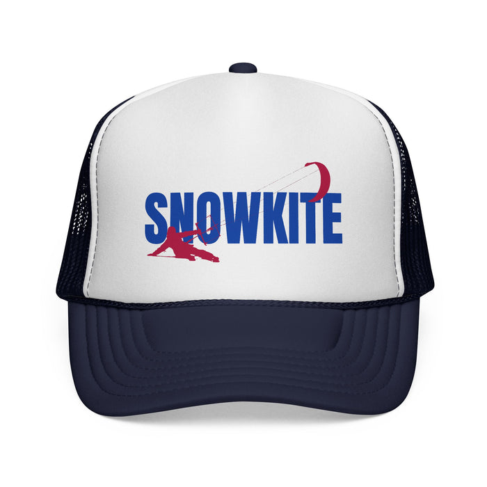 Snowkiter on Skis Trucker Cap