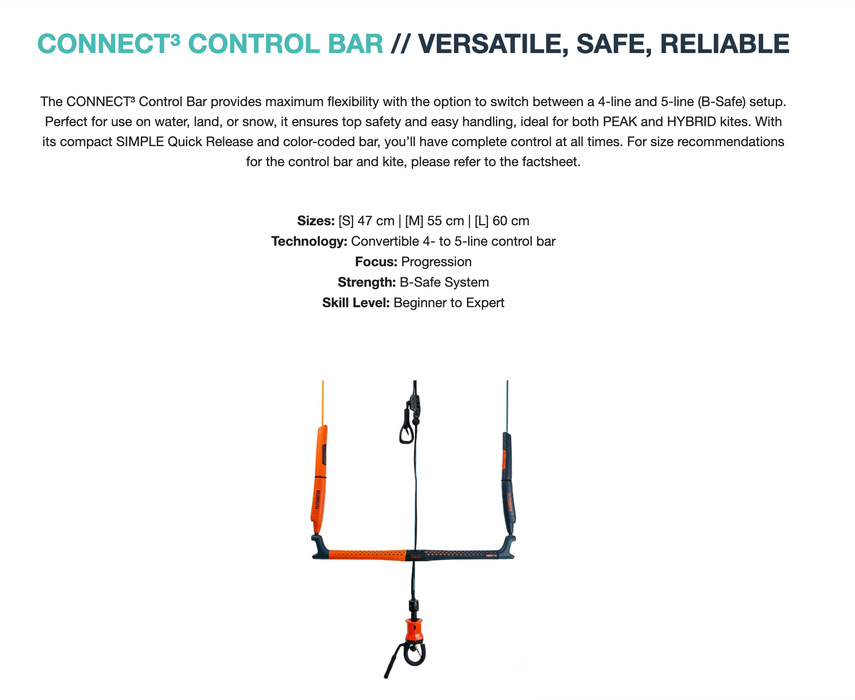 Flysurfer Connect 3 Control Bar/Lines